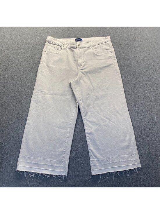 GAP Pants - GAP High Rise Wide Leg Jeans Ecru Cream Denim Pants Women Size 20/35R